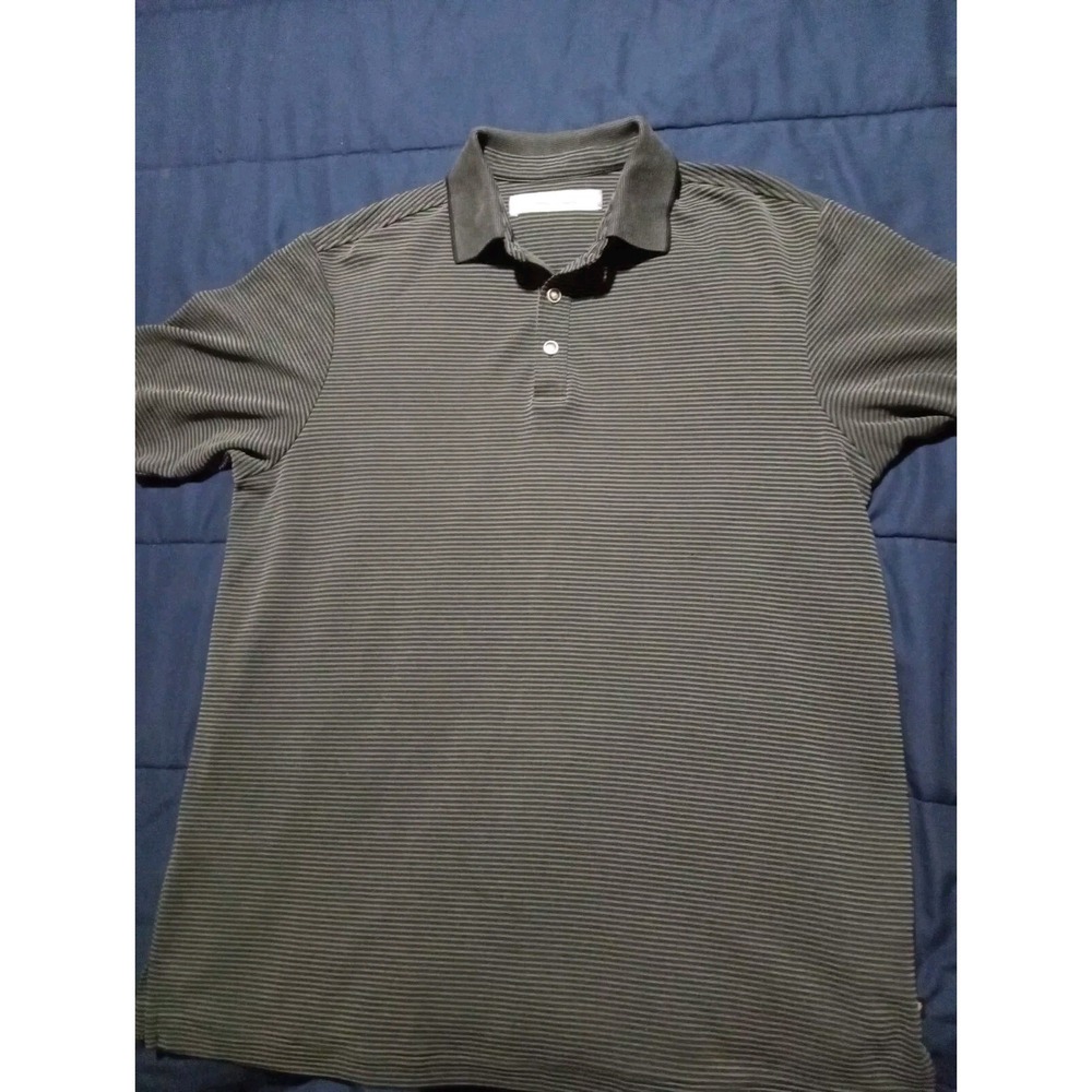 Tommy Bahama Jeans Polo‎ Shirt Mens Size Medium Island Gray Short Sleeve